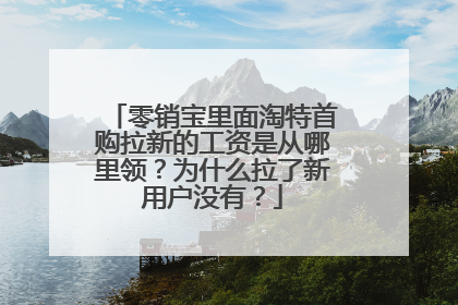 零销宝里面淘特首购拉新的工资是从哪里领?为什么拉了新用户没有?