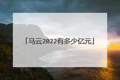 马云2022有多少亿元