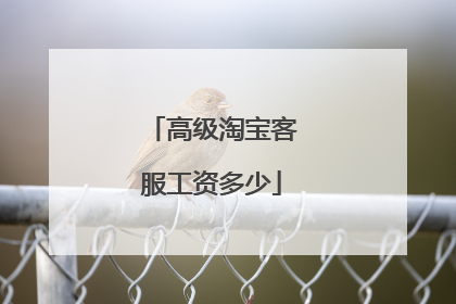 高级淘宝客服工资多少