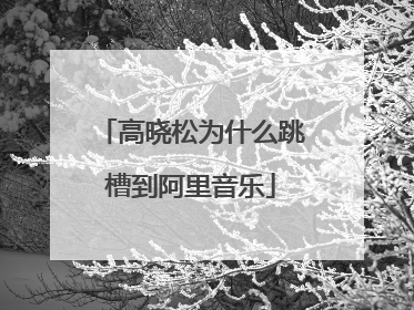 高晓松为什么跳槽到阿里音乐