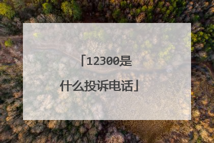 12300是什么投诉电话