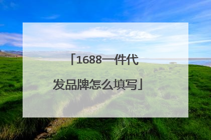 1688一件代发品牌怎么填写