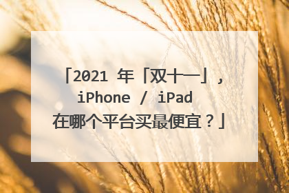 2021 年「双十一」,iPhone / iPad 在哪个平台买最便宜?