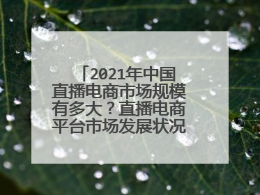 2021年中国直播电商市场规模有多大?直播电商平台市场发展状况如何?