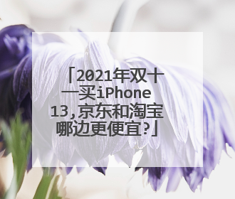 2021年双十一买iPhone13,京东和淘宝哪边更便宜?