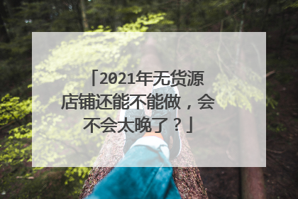 2021年无货源店铺还能不能做,会不会太晚了?