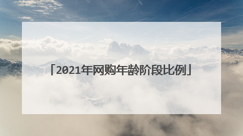 2021年网购年龄阶段比例