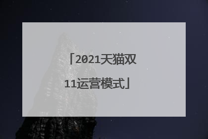 2021天猫双11运营模式