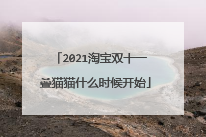 2021淘宝双十一叠猫猫什么时候开始