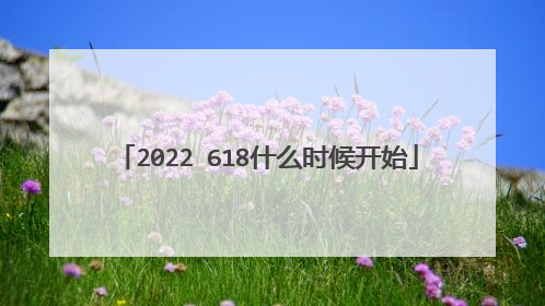 2022 618什么时候开始