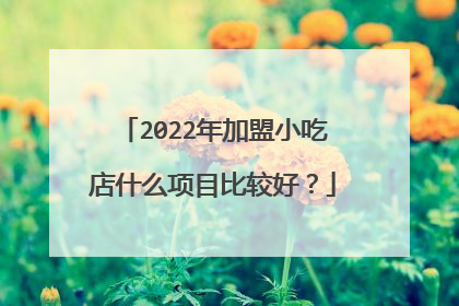 2022年加盟小吃店什么项目比较好?