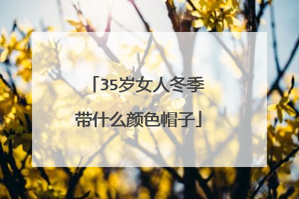 35岁女人冬季带什么颜色帽子