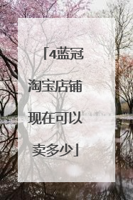 4蓝冠淘宝店铺现在可以卖多少