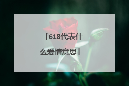 618代表什么爱情意思