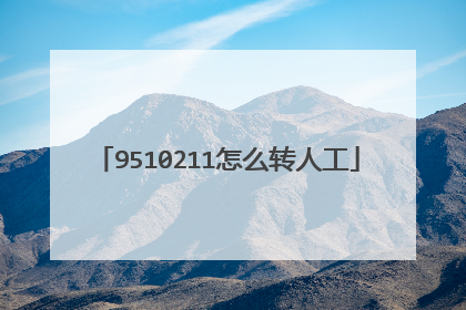 9510211怎么转人工