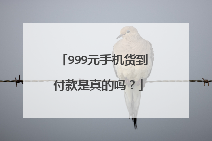 999元手机货到付款是真的吗?