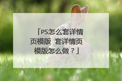 PS怎么套详情页模版 套详情页模版怎么做?