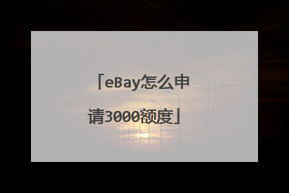 eBay怎么申请3000额度