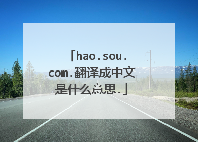 hao.sou.com.翻译成中文是什么意思.