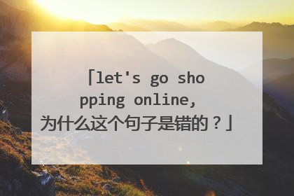 let's go shopping online,为什么这个句子是错的？