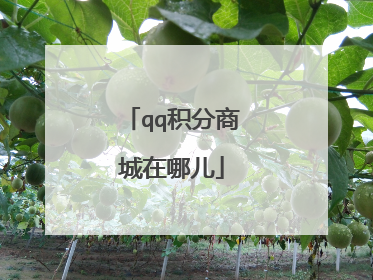 qq积分商城在哪儿