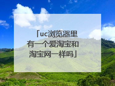 uc浏览器里有一个爱淘宝和淘宝网一样吗