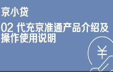 京东特色课程京小贷02 代充京准通产品介绍及操作使用说明