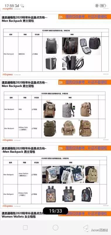 速卖通箱包类目放大招啦！2020财年箱包补品方向一览表
