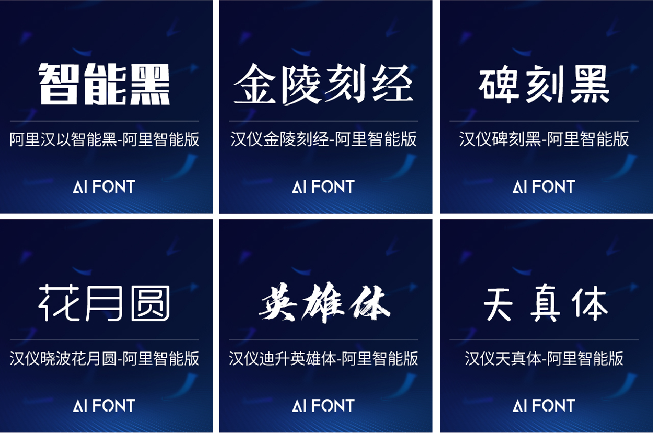 一元字体又来袭，阿里智能字体马上用