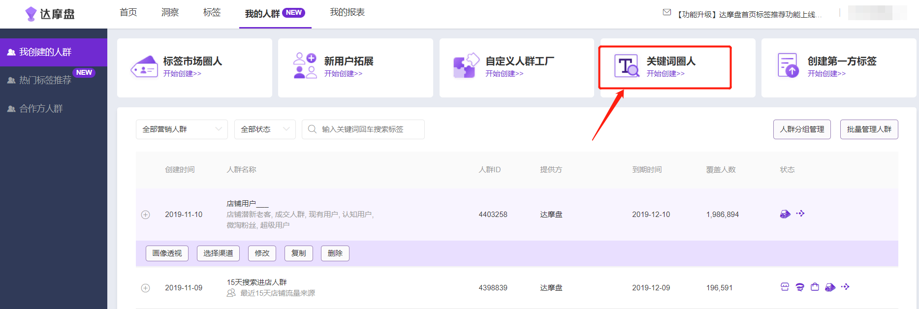 老梁爆款生产线/ 达摩盘08关键词人群特征分析