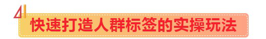 【干货】快速打造人群标签的实操玩法
