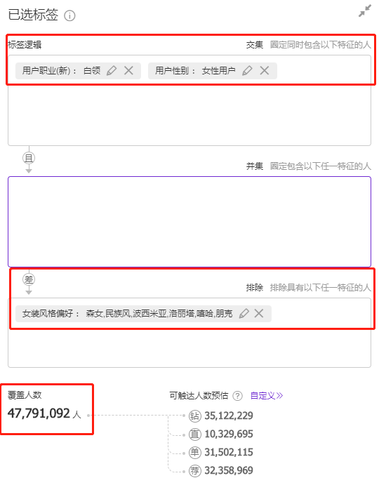 老梁爆款生产线/ 达摩盘04基础标签的合并与排除