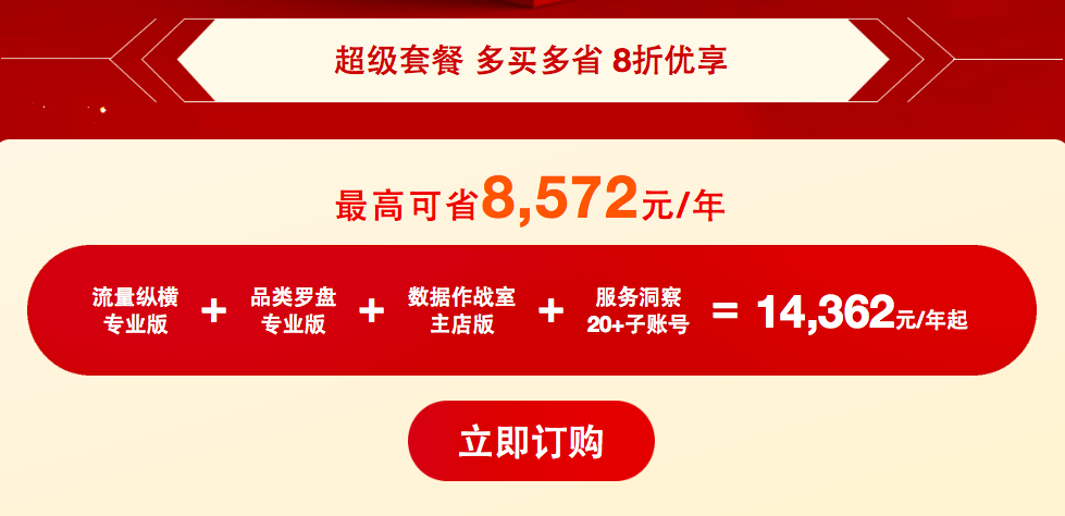 生意参谋年度钜惠，最低8折扣不容错过！