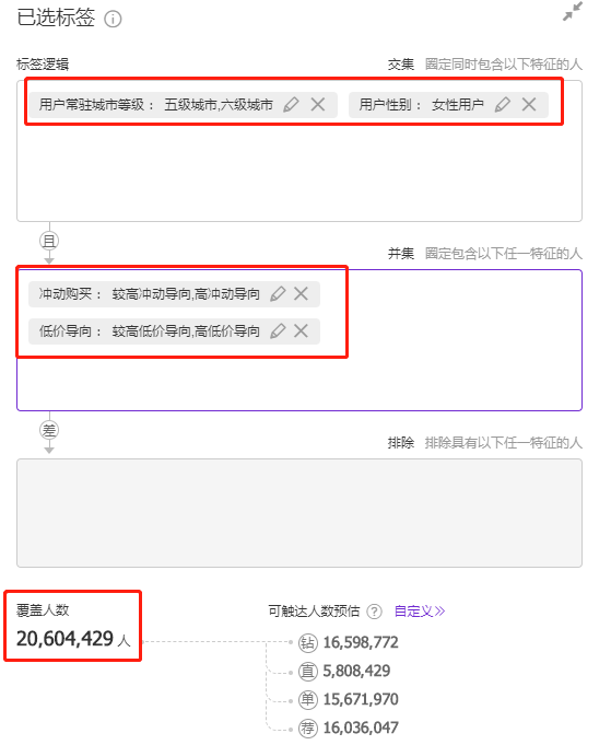 老梁爆款生产线/ 达摩盘04基础标签的合并与排除