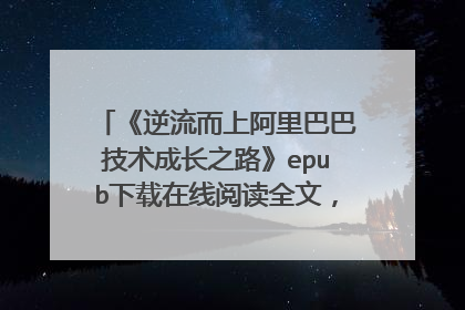 《逆流而上阿里巴巴技术成长之路》epub下载在线阅读全文,求百度网盘云资源
