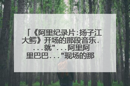 《阿里纪录片:扬子江大鳄》开场的那段音乐....就