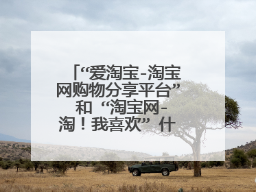“爱淘宝-淘宝网购物分享平台” 和 “淘宝网-淘!我喜欢” 什么区别的?