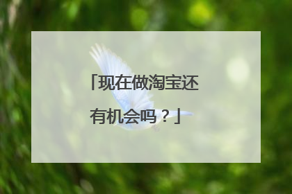 现在做淘宝还有机会吗?