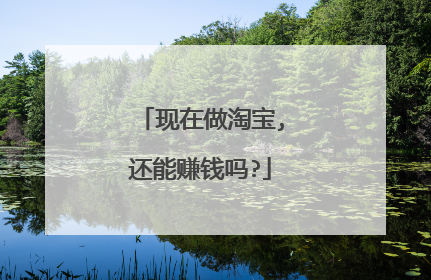 现在做淘宝,还能赚钱吗?
