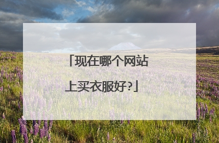 现在哪个网站上买衣服好?