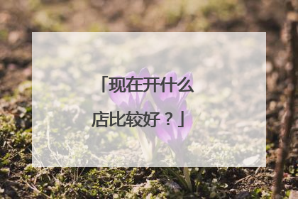 现在开什么店比较好?
