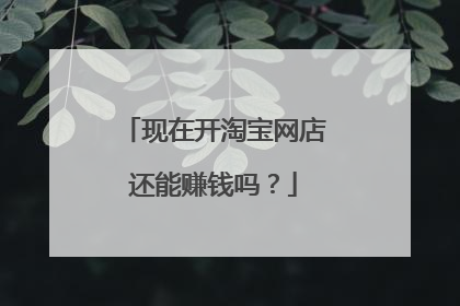 现在开淘宝网店还能赚钱吗?