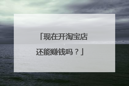 现在开淘宝店还能赚钱吗？
