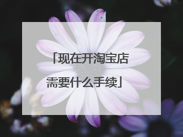 现在开淘宝店需要什么手续