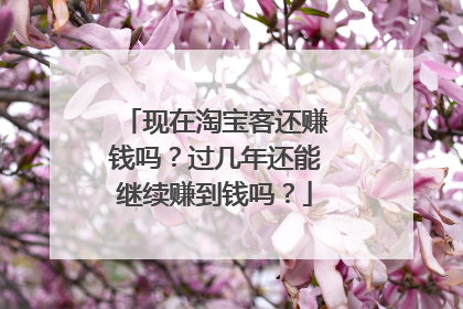 现在淘宝客还赚钱吗?过几年还能继续赚到钱吗?