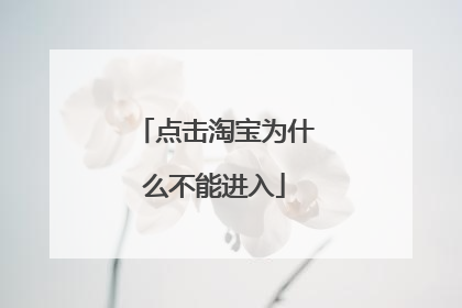 点击淘宝为什么不能进入