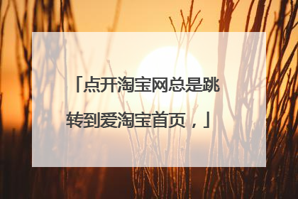 点开淘宝网总是跳转到爱淘宝首页,
