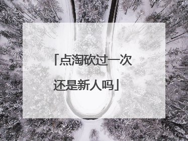 点淘砍过一次还是新人吗