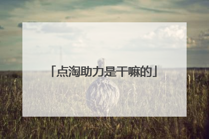 点淘助力是干嘛的