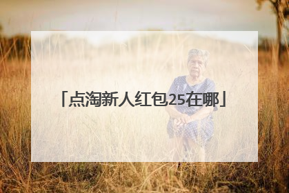 点淘新人红包25在哪
